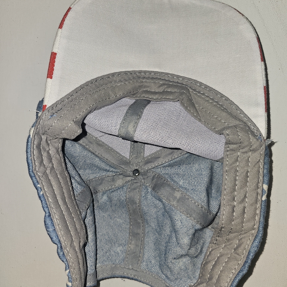🩷 Star-Spangled Denim Baseball Cap with Rhinestone Trim - Picture 4 of 4